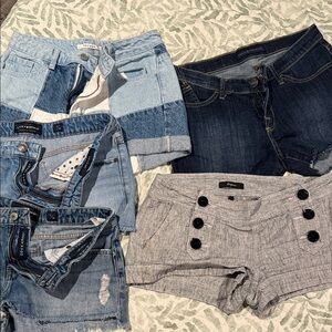 Lucky Brand Women's Blue and Gray Jean Shorts